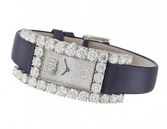 Glaring Copy Chopard Diamond 139284-1000 Watches UK With Purple Satin Straps