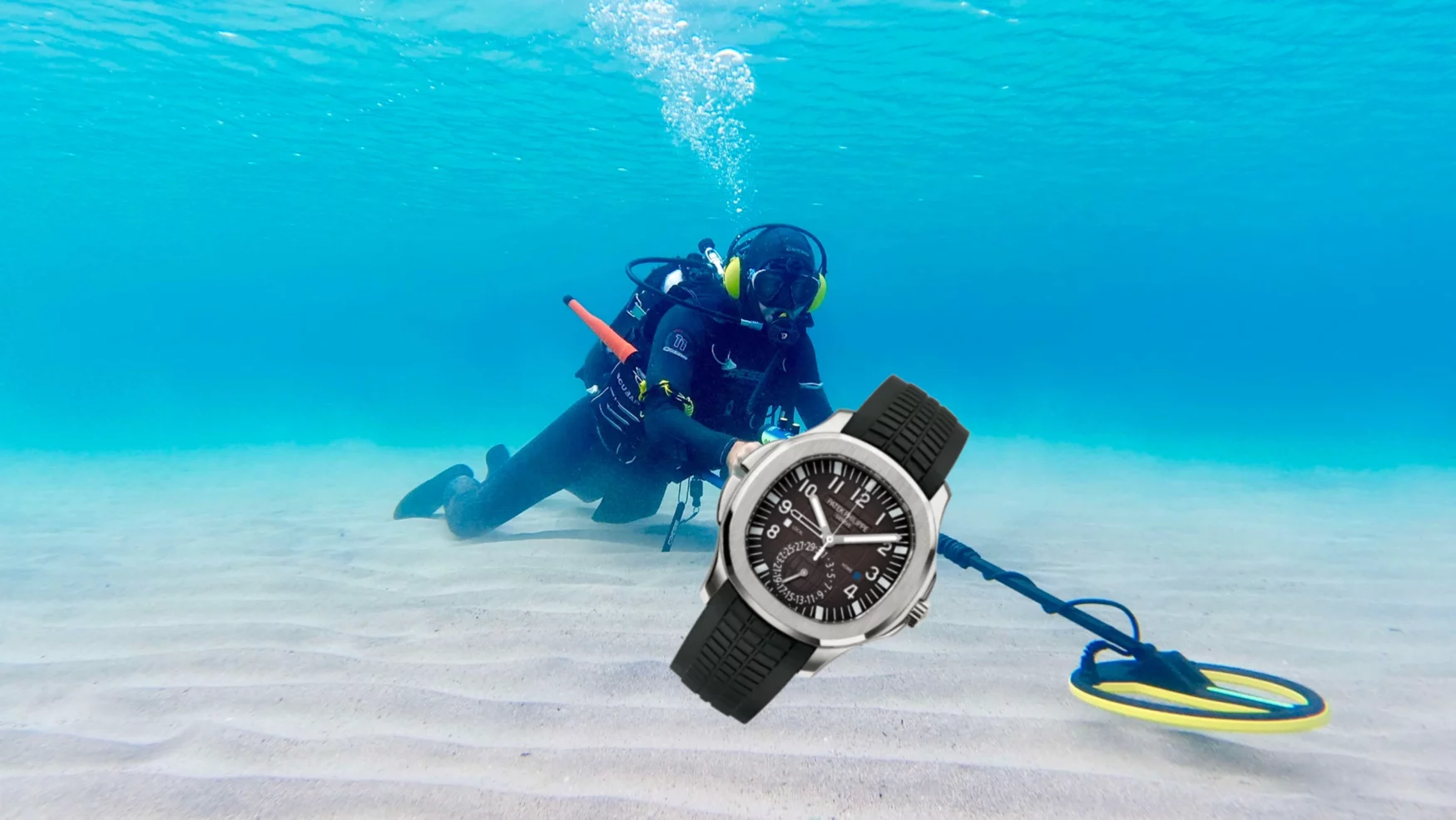 Diver finds UK luxury replica Patek Philippe Aquanaut Travel Time lost for over a year