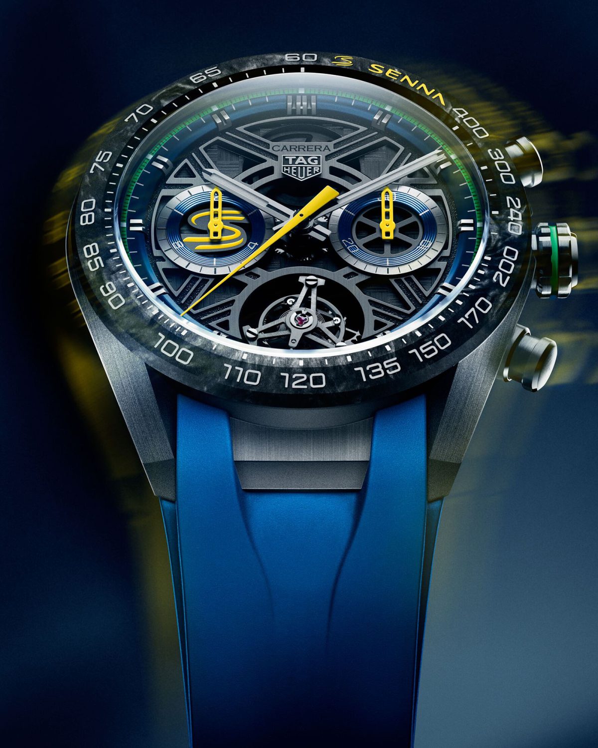 Limited-Edition UK Best Replica TAG Heuer Carrera Chronograph Tourbillon X Senna Watch